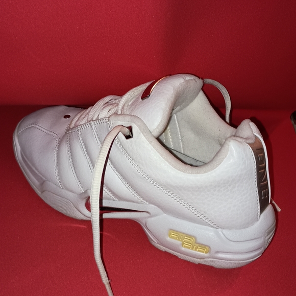Nike White Sneakers with Metallic Swoosh - Picture 9 of 12